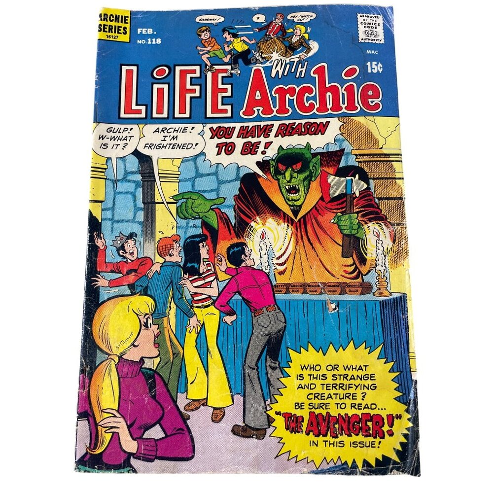Archie Comics Life With Archie 118 February 1972 The Avenger Bagged & Boarded